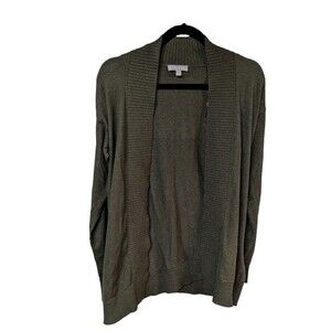 Casual Chic Comfortable Cozy Fall Fashion Grey Flowy Evolution Size S cardigan